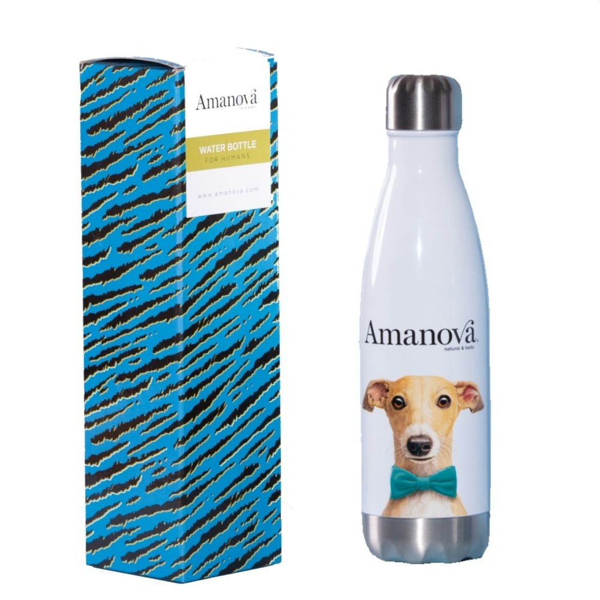 Amanova water bottle for humans - blauw
