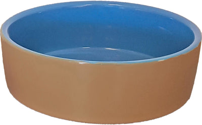 Boon honden eetbak steen, beige/ blauw 19cm