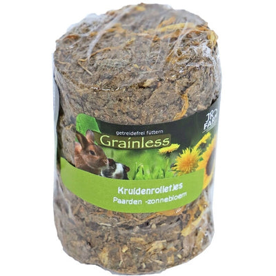JR Farm Grainless kruidenrol paardenbloem & zonnebloem 70gr.