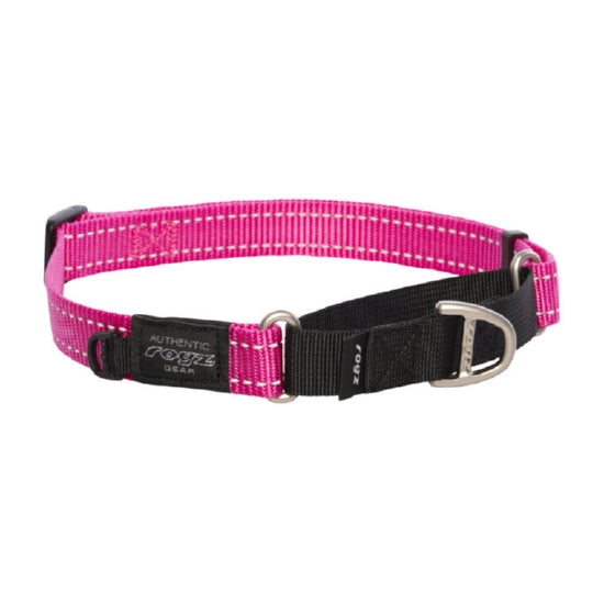 Rogz Utility Control halsband XL roze