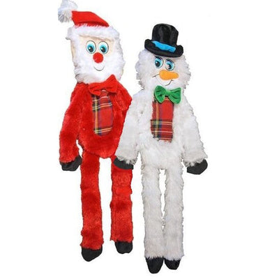 Boon Kerst hondenspeelgoed kerstman en sneeuwman