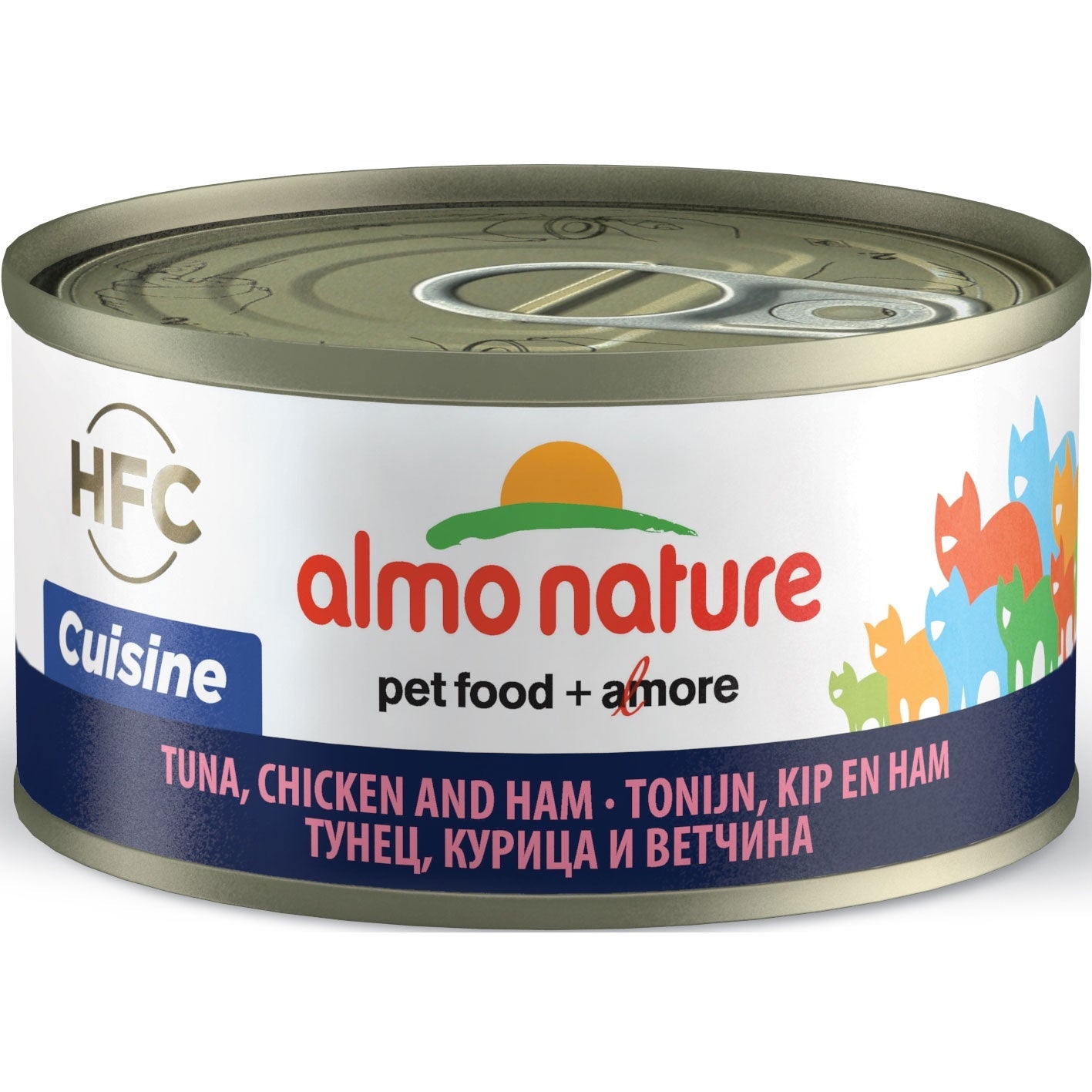 Almo Nature Tonijn met Kip en Ham 70gr.