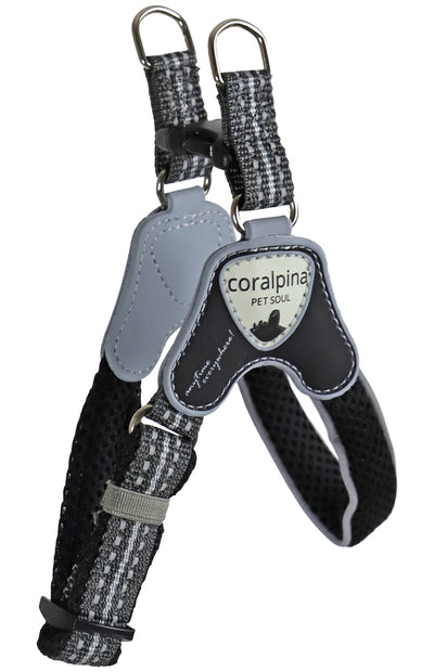 Coralpina hondenharnas Cinquetorri zwart, maat 2