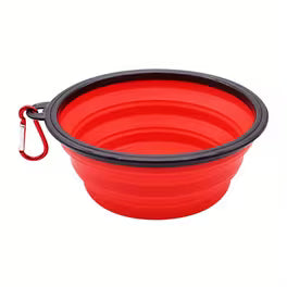 Amanova opvouwbare water- en eetbak rood 13cm