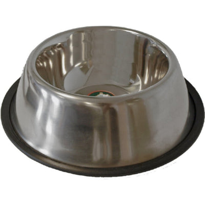 RVS spaniel voerbak met sliprand 14cm