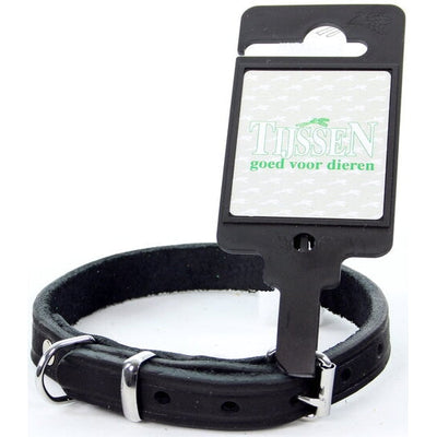 Halsband vetleer zwart 12mm x 35cm
