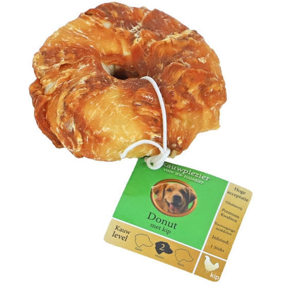 Kauwplezier rawhide donut met kip 9cm