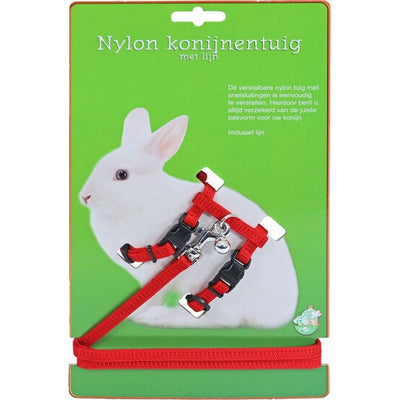 Boon konijnentuig met lijn, rood