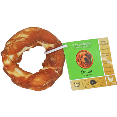 Kauwplezier rawhide donut met kip 7cm