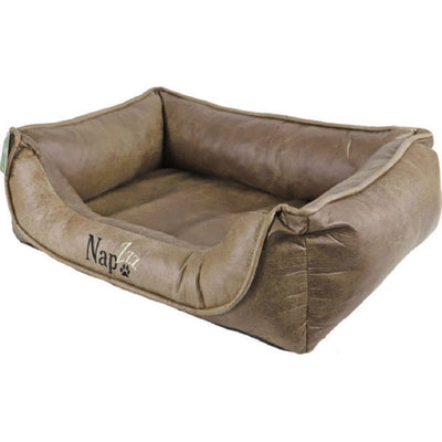 Napzzz hondenmand Leatherlook Divan Duo Bruin 100 x 80cm