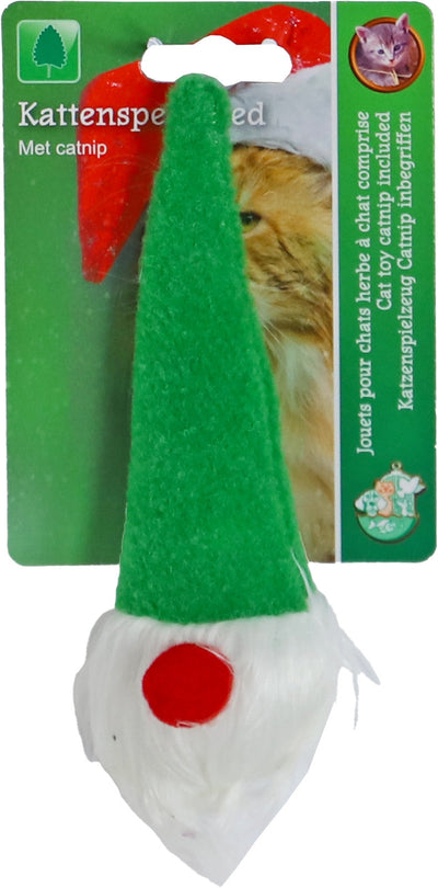 Boon Kat Kerstgnoom met catnip, 18cm