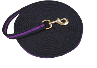 Longeerlijn 8 meter zwart/ paars
