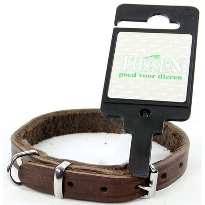 Halsband vetleer bruin 12mm x 35cm