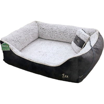 Nap'zzz divan met kussen grijs/wit, 90 x 70cm