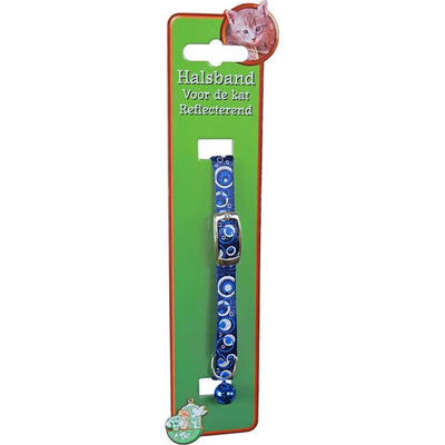Boon kattenhalsband Nylon Bubbles, Blauw Reflecterend