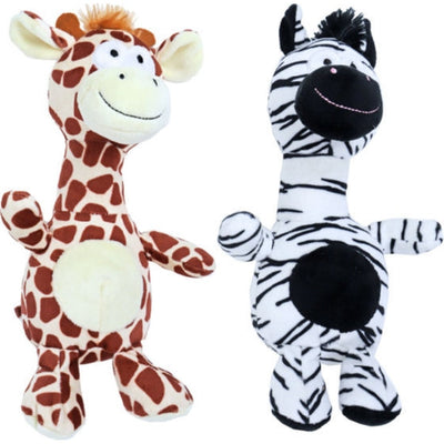 Boon pluche giraffe/ zebra met piep 25cm