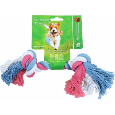 Boon floss toy blauw wit roze S