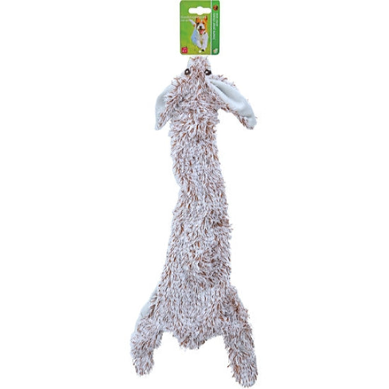 Boon plat konijn met piep, pluche grijs 55cm