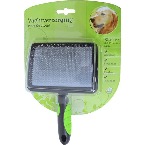 Hondenborstel slicker soft L