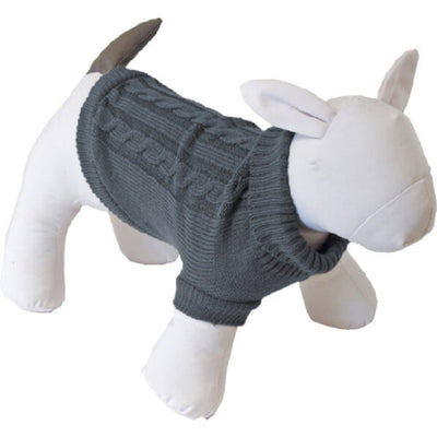 Boony honden-kabeltrui grijs, 30 cm