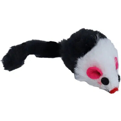 Boon kattenspeelgoed muis bont zwart / wit