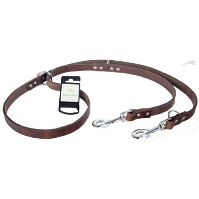 Multi lijn vetleer bruin 16mm x 200cm