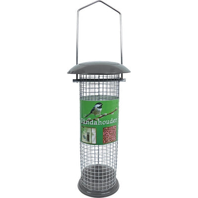 Metalen pindahouder zilverkleur, 22cm