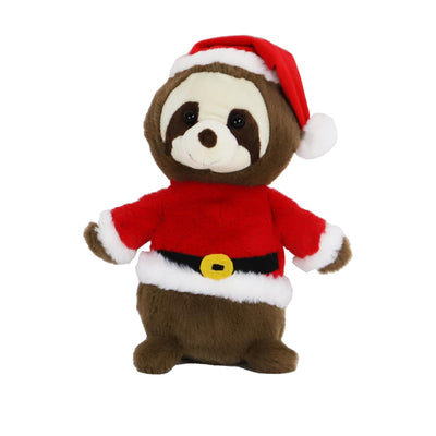 Boon pluche luiaard in kerstpak, 32cm