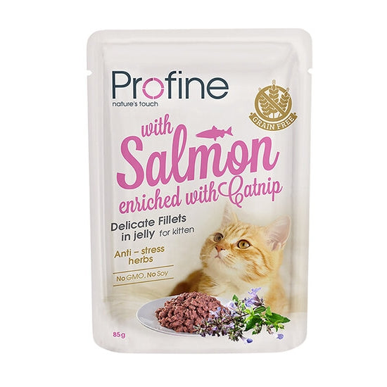 Profine Kitten Pouch Salmon Fillets in Jelly 85gr.