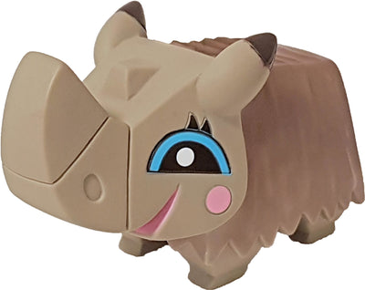 Vinyl neushoorn met piep, 11cm