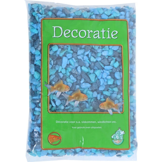 Glitter gravel mix blauw 1kg