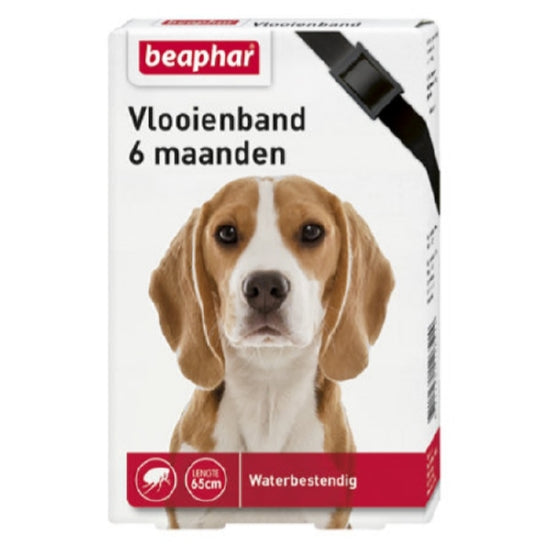 Beaphar vlooienband hond zwart 6 maanden