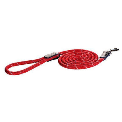 Rogz Rope hondenriem M rood, 1,8mtr.