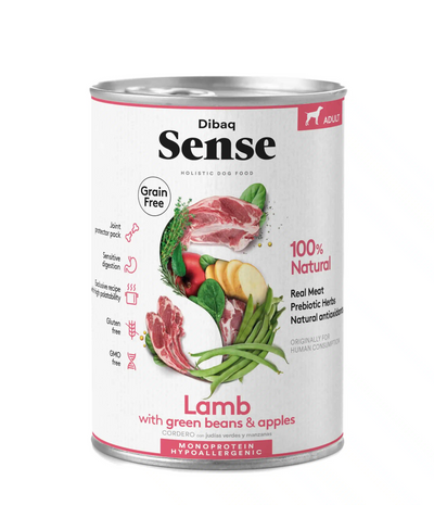 Dibaq Sense blik hond - Lam 380gr.
