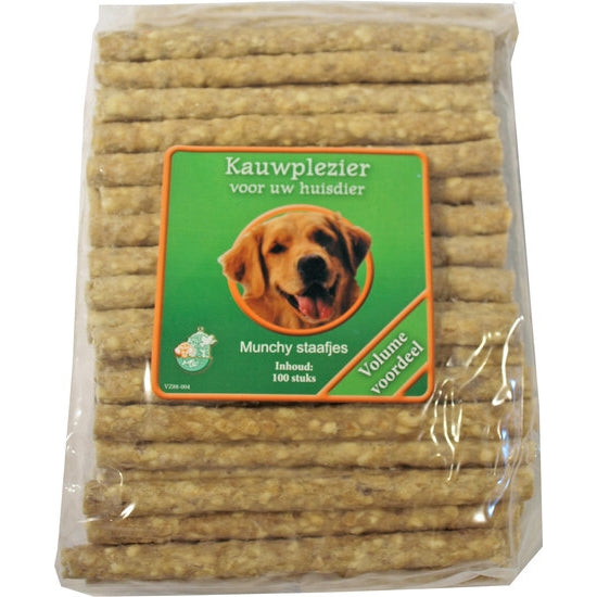 Kauwplezier munchy staafjes wit 100st.