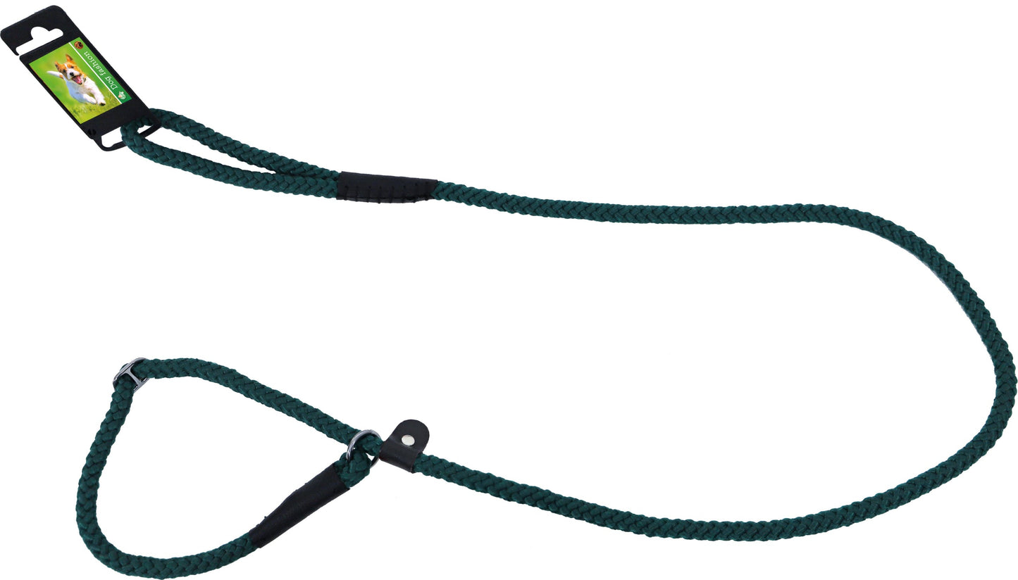 Boon Dog fashion Retrieverlijn met dubbele stop rond 1cm x 150cm, groen