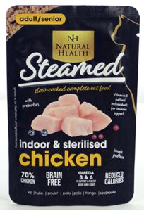 Natural Health Cat Steamed Indoor & Sterilised Chicken 85gr.