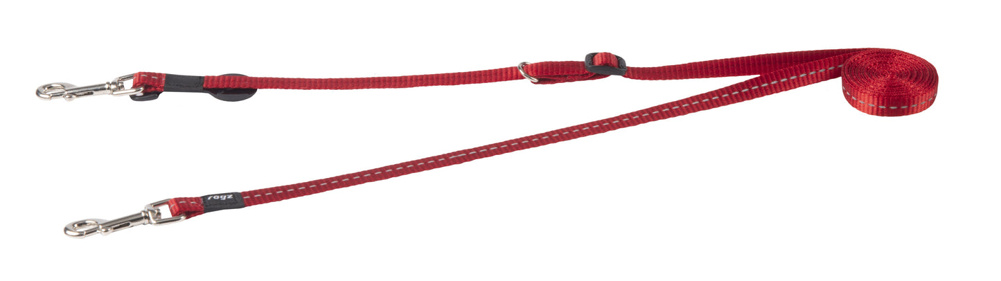 Rogz Utility Control hondenriem S rood, 2,2mtr.