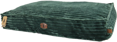 Boony est 1941 premium ligkussen orthopedisch pine green velvet corduroy 80 x 60 x 14cm
