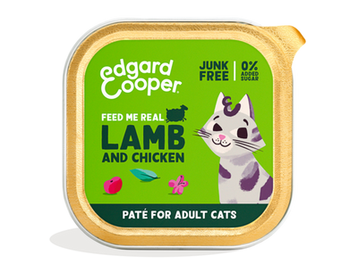 Edgard & Cooper adult cat paté - lamb & chicken
