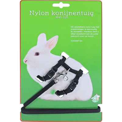 Boon konijnentuig met lijn, zwart