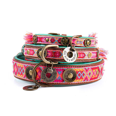 DWAM Halsband Boho Rosa S - 2cm