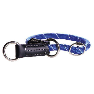 Rogz Obedience Rope halsband blauw M 30-35cm x 9mm