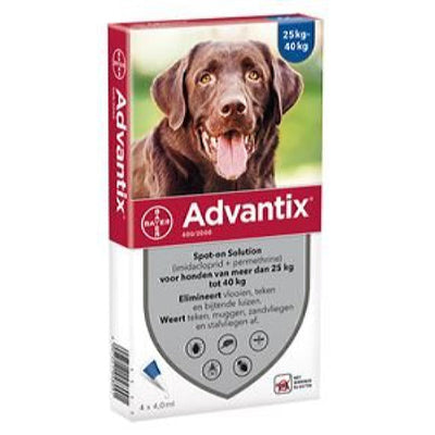 Advantix spot on 400/2000 hond 25 kg tot 40 kg