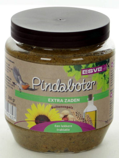 Pindaboter met extra zaden, 360gr.