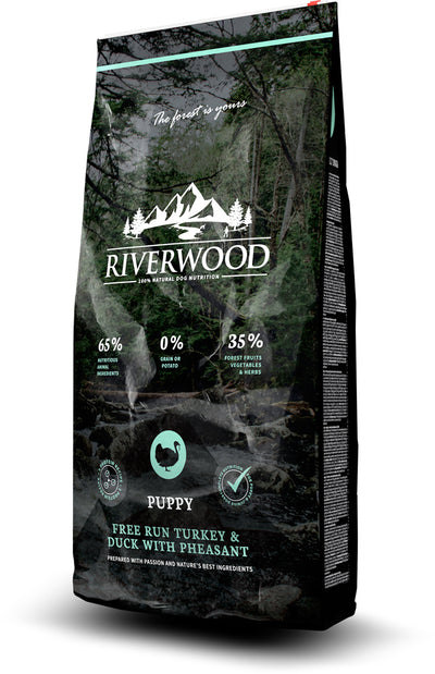 Riverwood Puppy Kalkoen & Eend met Fazant 2kg