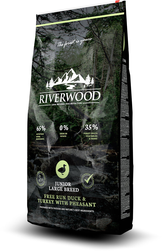 Riverwood Junior Large Breed Eend & Kalkoen met Fazant 2kg
