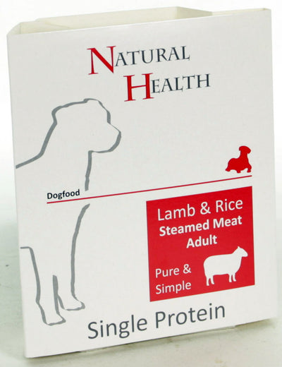 Natural Health Dog Steamed Pure & Simple Lamb & Rice 395gr