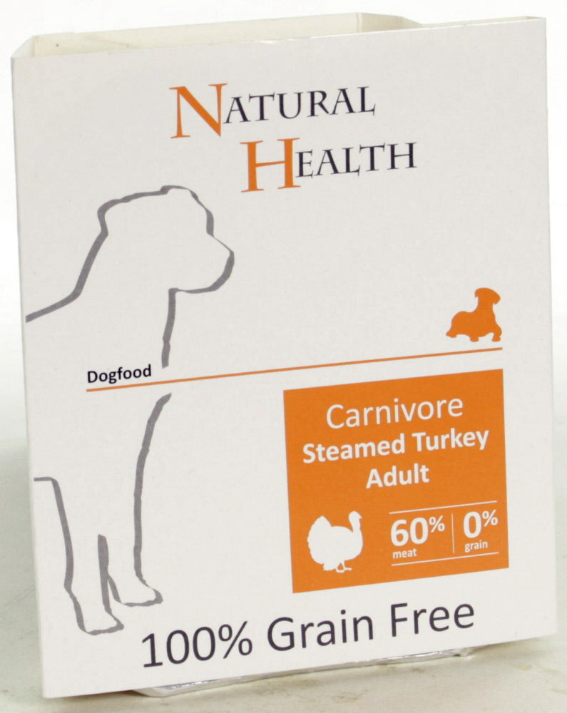 Natural Health Dog Steamed Carnivore Turkey 395gr