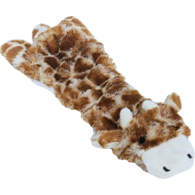 Boon platte giraffe pluche met piep bruin/geel, 55 cm
